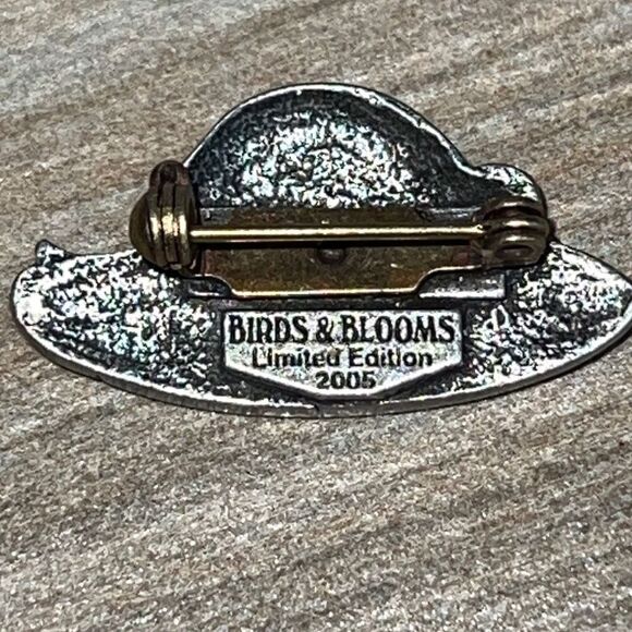 2005 BIRDS & BLOOMS LIMITED EDITION HAT PIN BROOCH - Picture 6 of 6